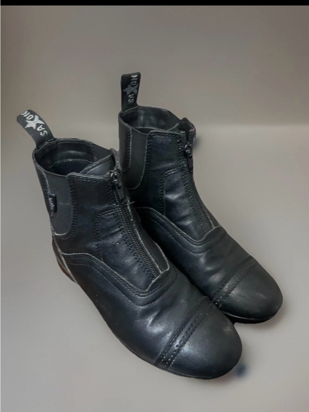 Saxon Kids Syntovia Zip Paddock Boots Size 2